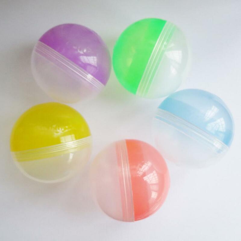 Alta calidad diámetro 5CM transparente redondo torcido cáscara de huevo para fiesta de boda para la lotería