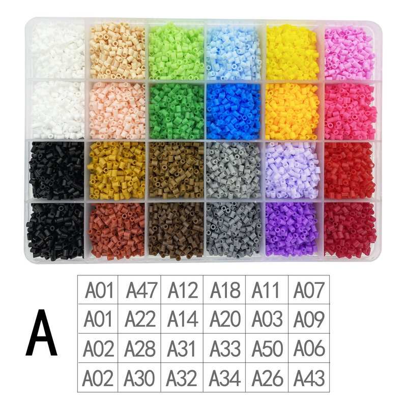 Perler Perlen Beads 24 colors Toy Kit 2.6mm Hama beads 3D Puzzle DIY Toy Kids Creative Handmade Craft Toy Gift