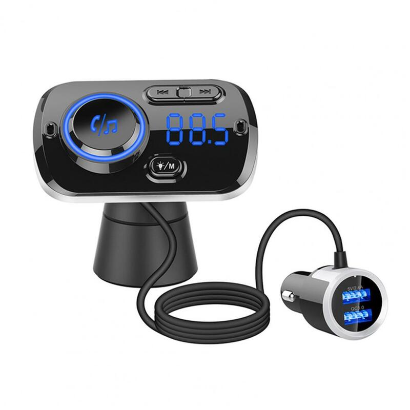 Reproductor MP3 para coche BC49BQ, compatible con Bluetooth, MP3, compatible con tarjeta TF, 3A, QC3.0, Bluetooth, cargador 4,2, modulador FM