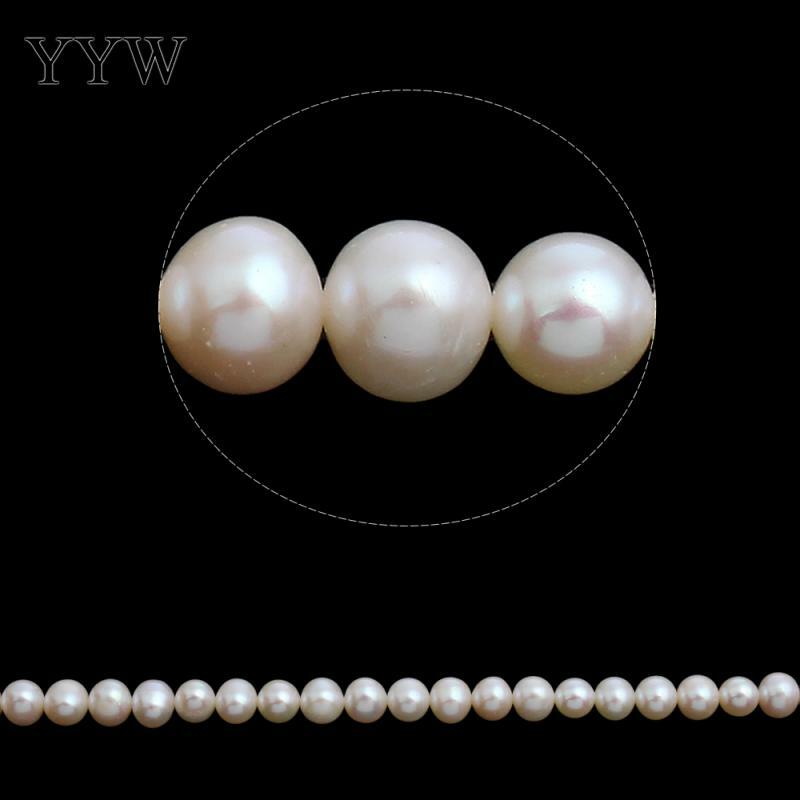 Grade AA 7-8mm Natural White Cultured Potato Freshwater Pearl Beads Jewelry Pearls Bead Bulk Hole 0.8mm  15.5 Inch