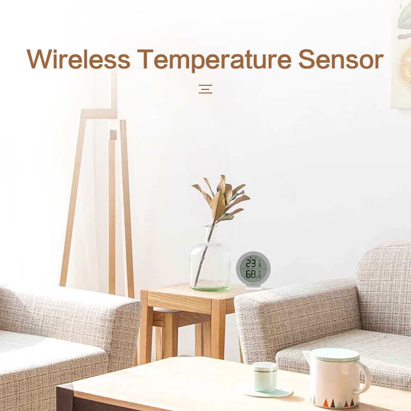 Tuya-温度および湿度センサー,LEDディスプレイ,アプリケーション制御,屋内用,Tuya Zigbee3.0