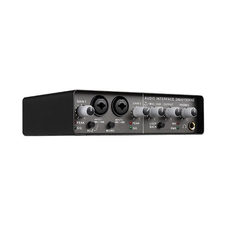 NEW New Teyun Q-24 Audio Interface 2 in 4 out Sound Card with Monitoring Electric Guitar Live Recording Professional Sound Card