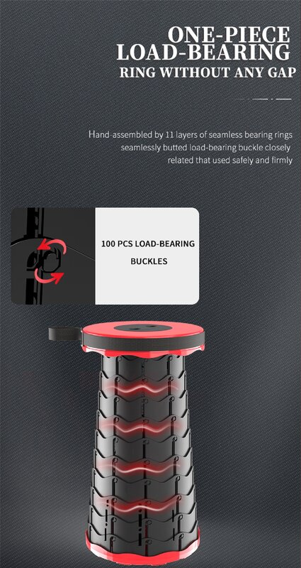 SIMMY Stool Folding Stool PP Material Portable Foldable Telescopic Camping Gardening Outdoor Fishing