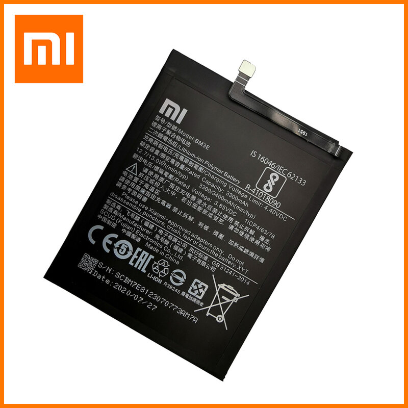 Xiao Mi ใหม่100% Original 400MAh BM3E แบตเตอรี่สำหรับ Xiaomi Mi 8 Mi8 M8โทรศัพท์มือถือในสต็อกแบตเตอรี่ bateria