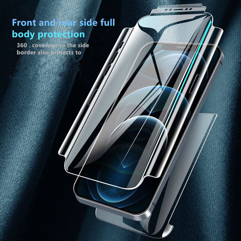 LVOEST Film Hidrogel Asli untuk Apple iPhone 11 Pro Max X XR XS Max 12 Mini SE 2020 Iphone 6S 7 8 Plus Pelindung Layar Ponsel