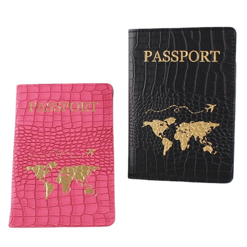 Funda de pasaporte de pareja amante para documentos de tarjetas, estampado en caliente, Simple, avión, soporte de pasaporte de viaje, bolsas de billetera, 2023