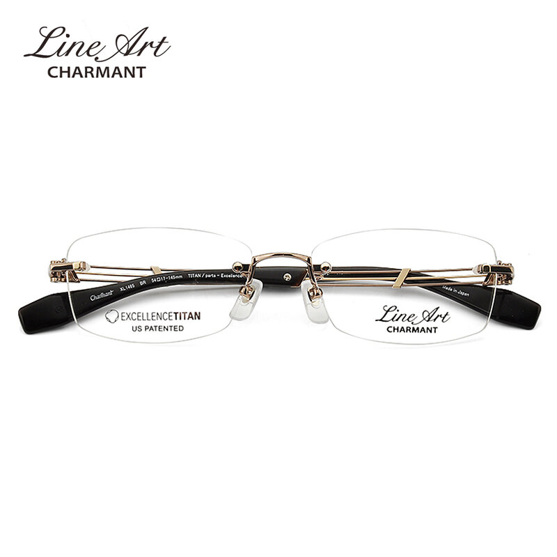 Charmant Optical Glasses Frame Rimless Men Premium Titanium Eyeglasses Spectacles Frames XL1465 Made in Japan