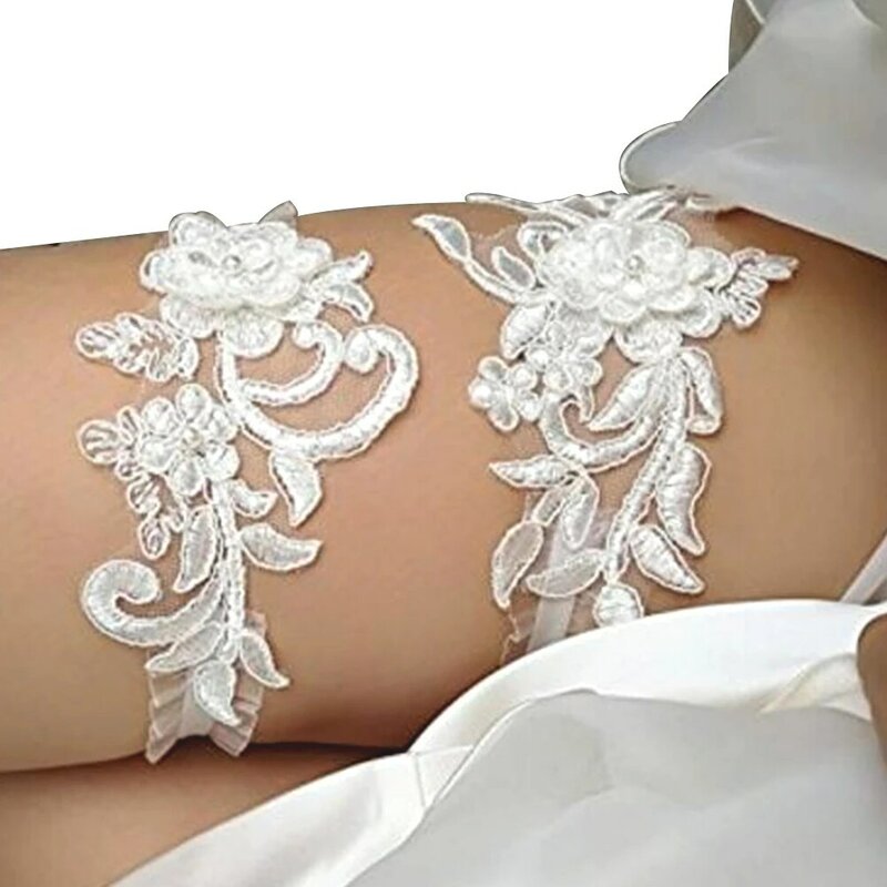 Giarrettiere da sposa in stile occidentale per paillettes da sposa accessori per abiti da sposa in pizzo giarrettiera cerchio