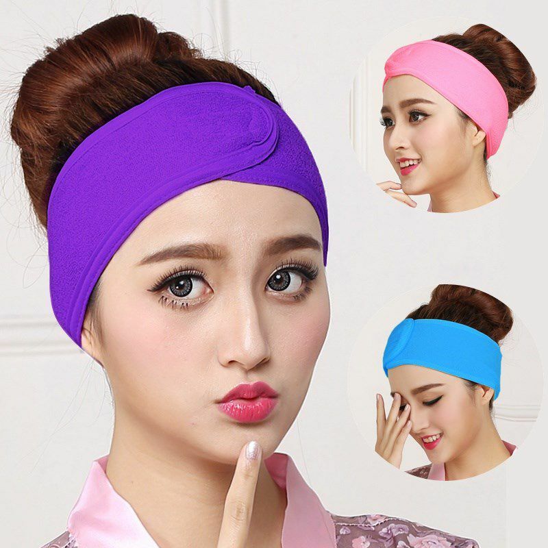 Soft Toweling Hair Accessories Girls Headbands for Face Washing Bath Makeup Hair Band Women Adjustable SPA Facial Headband