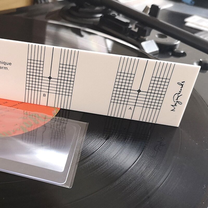 Pickup Calibration Distance Gauge Protractor Record LP Vinyl Turntable Phonograph Phono Cartridge Stylus Alignment