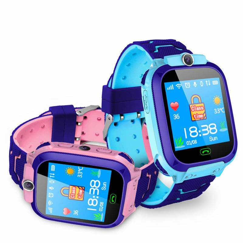 Smart Watch Kids Gift LBS Location Water Resistant Silicone Strap Wristwatch Wearable Watch