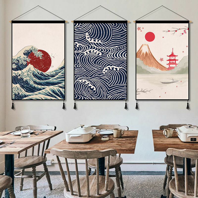 Multi Größe Japanischen Ukiyo Tapisserie von Tuch Kunst Hintergrund Wand Dekoration Malerei Esszimmer Studie Hängen Tuch Tapisserie