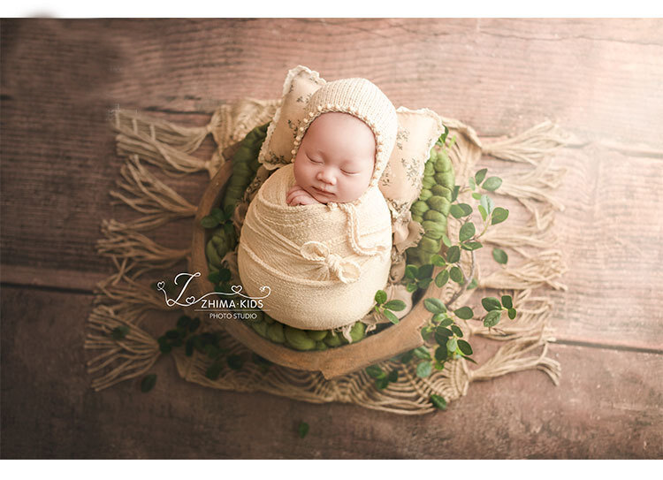 Adereços para fotografia de bebês, chapéu tricotado para recém-nascidos, para estúdio fotográfico