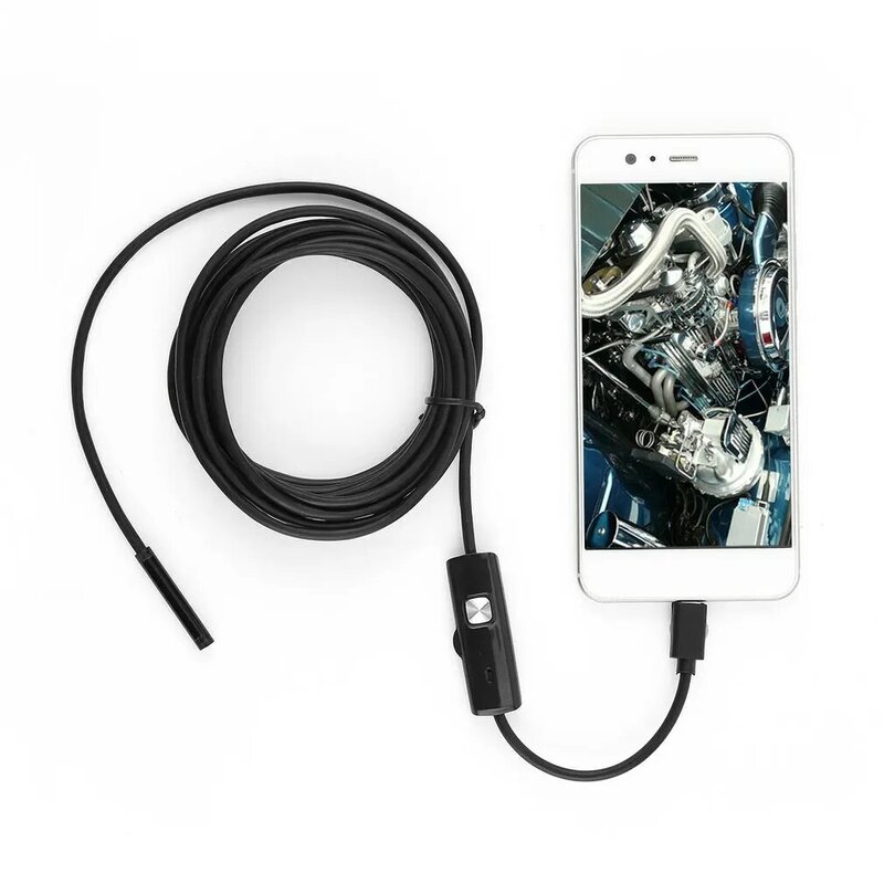 Камера-Эндоскоп 1/1, 5/2/3, 5/5 м 5,5 мм 720P с мягким кабелем, Водонепроницаемая мини-USB эндоскоп с 6 светодиодами для Android и ПК