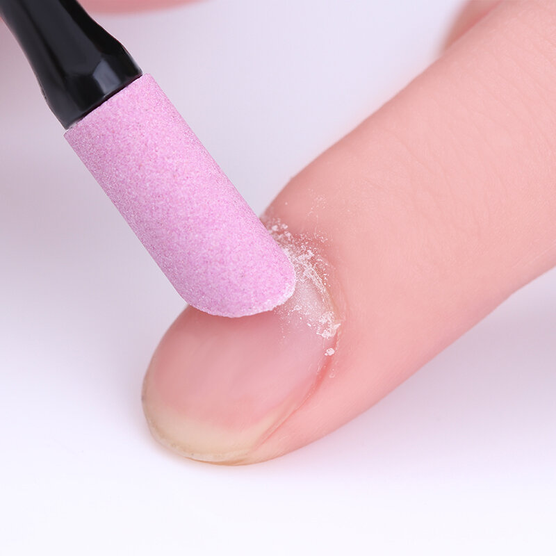 Kwarcowy pręt szlifierski Nail Art dwustronny kwarcowy polerowany długopis szlifowanie pręty skórek Hangnails usuń Exfoliator narzędzie do pielęgnacji paznokci