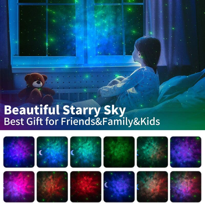 New laser starlight projection lamp Nebula projector USB atmosphere night light Bluetooth music remote control timing function