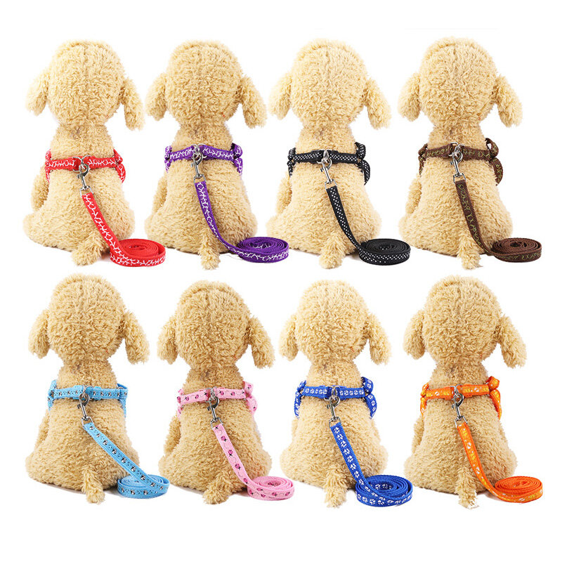 Harnais de marche souple pour chien, 1 pièce, laisse, couleur unie, Traction Durable, corde de guidage, fournitures pour animaux de compagnie