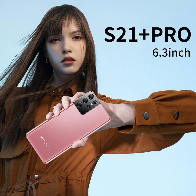Globalna wersja Samsum S21 + Pro 6.3 "Snapdragon 888 Deca Core smartfony 6800Mah Dual SIM Deca Core 8GB 256GB 32MP