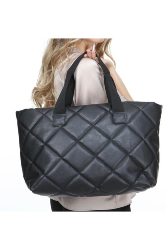Women Black bags Quilted Large bag Shoulder Bag