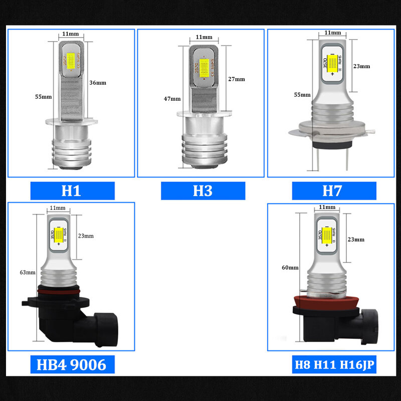 (2) 9006 HB4 H8 H11 H7 Led Bulb For BMW F48 F20 F21 E82 E87 E39 E60 E36 E93 E92 E91 E90 E46 F30 E38 Led Fog Driving Lights Lamp