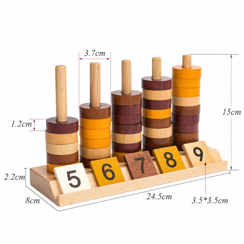 Early Education Arithmetic Operation Wooden Column Educational Toys Addition And Subtraction Operation Learning Beaded Kids Toys