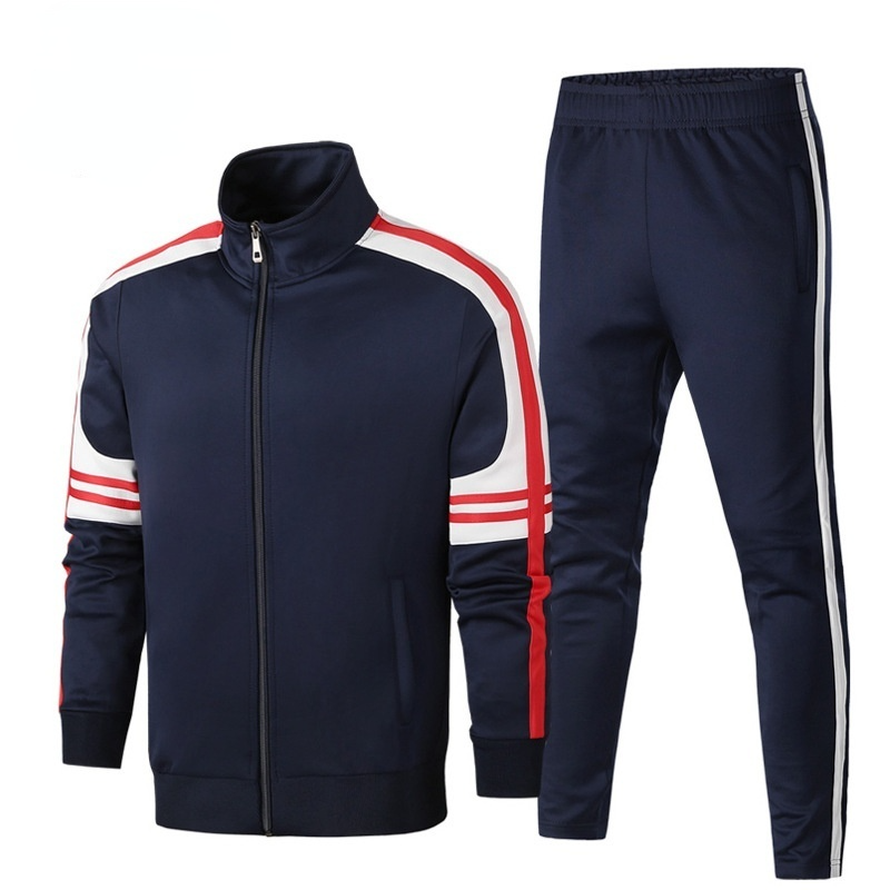 2021 wiosna i jesień spodnie męskie moda miejska garnitur Casual para kardigan sportowy odzież do joggingu 2-sztuka zestaw