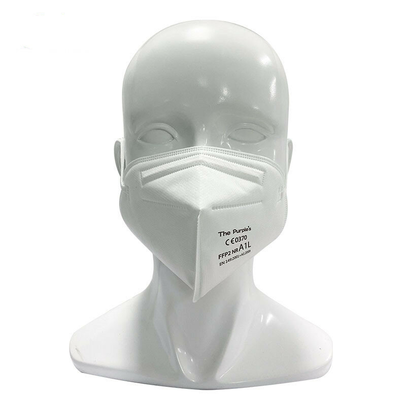 Masque facial blanc FFP2 pour adultes, 5 couches, avec filtre, respirateur, KN95, lot de 5 à 200 pièces, GB2626, KN95