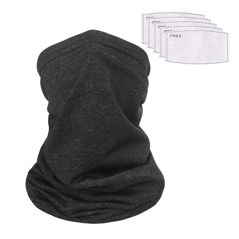 Couvre-chef sport-bandeaux tête foulard couvre-cou avec filtre de sécurité Polyester respirant lavable Bandanas soleil Uv Bandanas