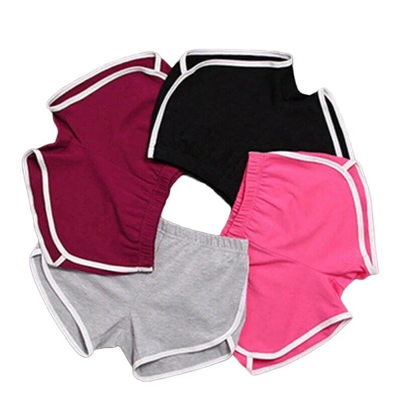 Популярные спортивные шорты для бега, женские домашние пляжные повседневные эластичные женские шорты для фитнеса