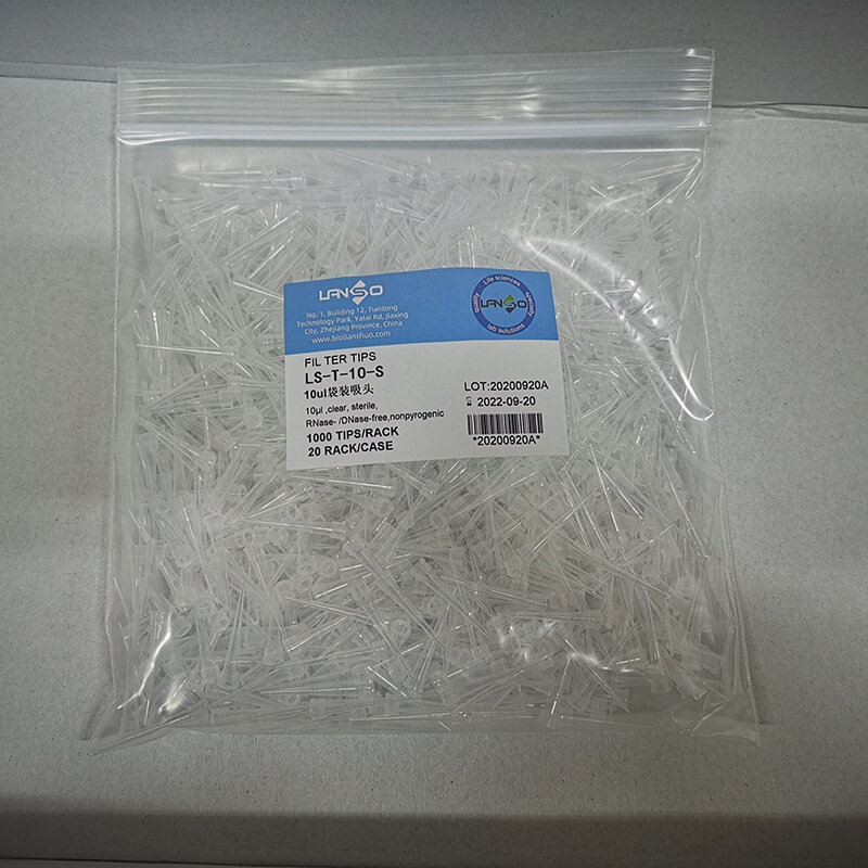 1000Pcs Medische Benodigdheden Wegwerp Clear Micro 10ul Pipette Tip Steriele Pipet Nozzle Tip