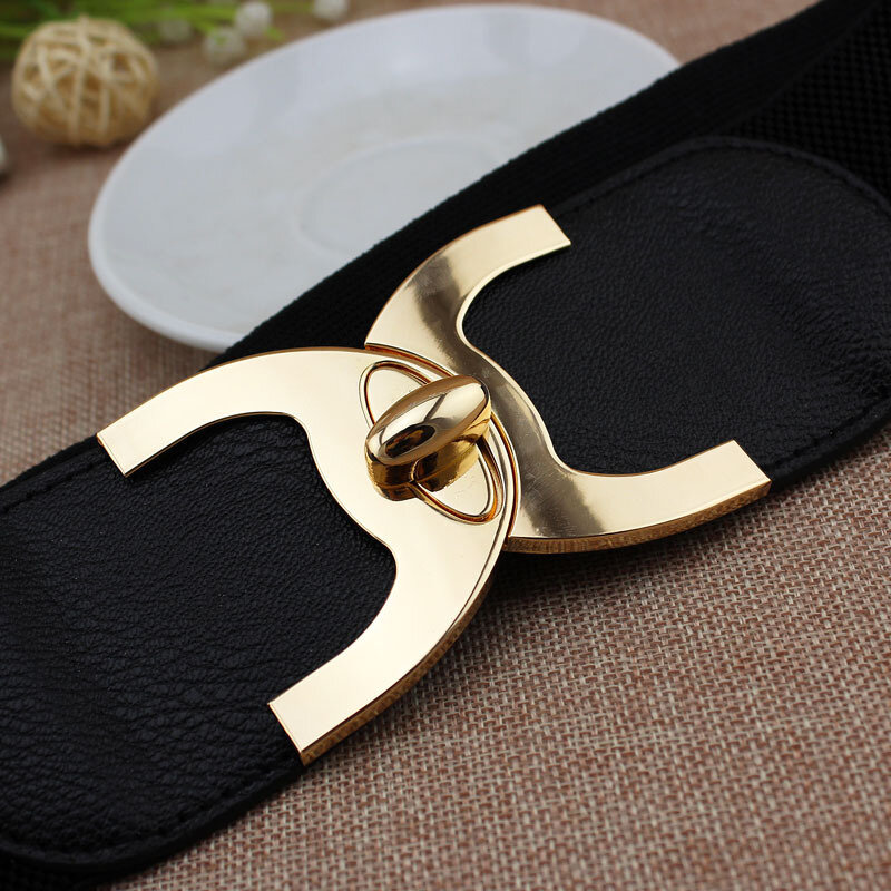 2020 New Fashion Korean Style Buckle Elastic Wide Belt Wide Cummerbund Strap Belt Waist Female Women Accessories