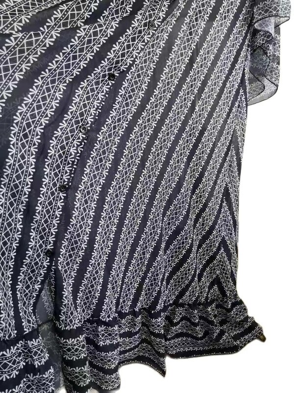 ออกแบบใหม่แอฟริกัน Dashiki เสื้อผ้าสตรี Abaya ชีฟองผ้าพิมพ์หลวมชุดยาวสำหรับ Lady FR139