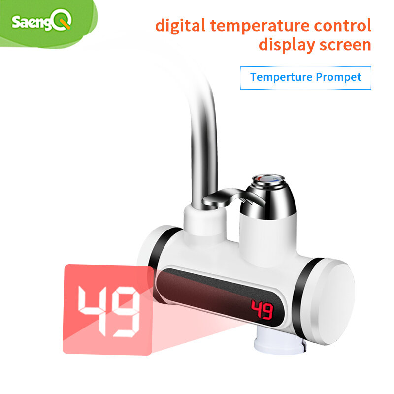 SAENQ – Robinet chauffe-eau électrique, instantané sans réservoir, affichage de la température, pour la cuisine