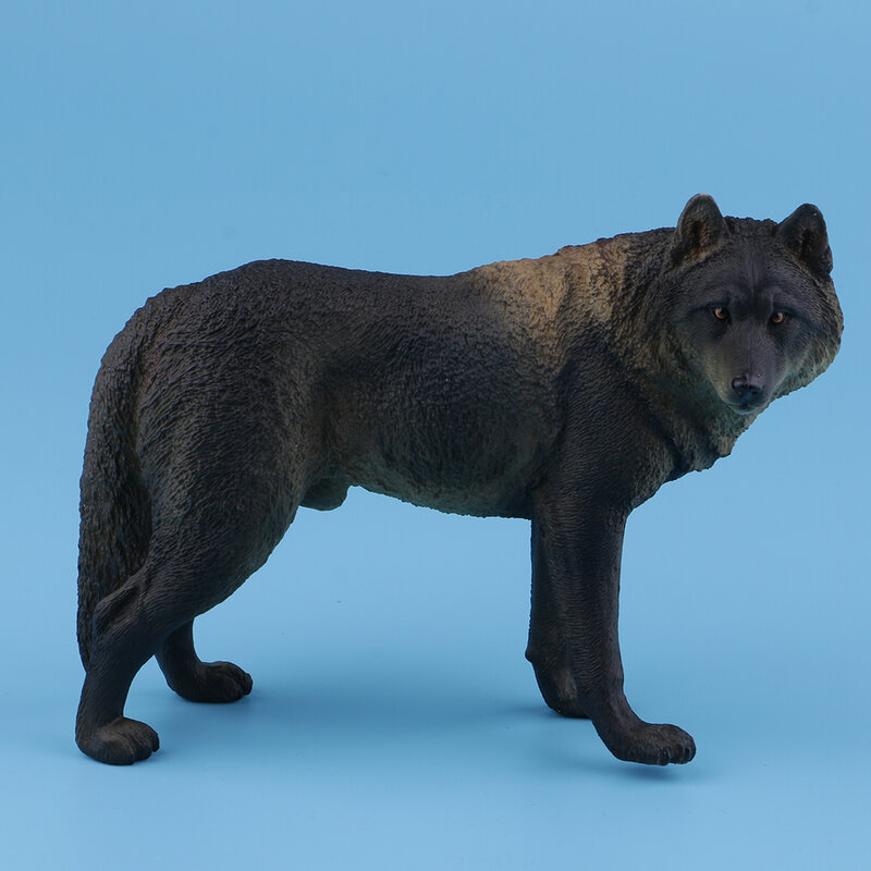 Figura de modelo de Animal lobo de simulación para niños, utilería para contar y enseñar