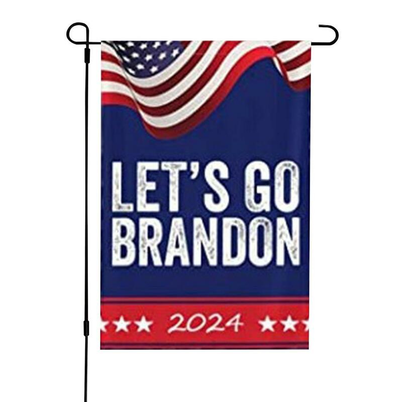 Флаг Брэндона Let's Go для сада, баннер FJB 2024, американские флаги, двусторонний флаг FJB 45*30 см/15,75*11,81 дюймов, искусственная кожа, для улицы
