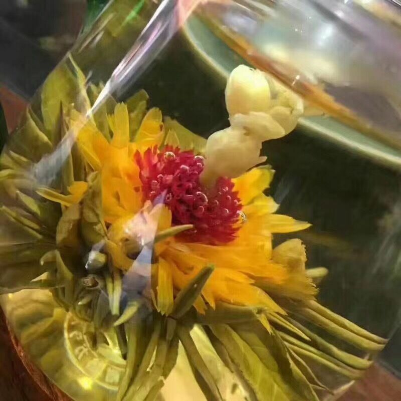 Juego de té de flores hecho a mano, 2020 diferentes flores, bolas florecientes chinas, artesanías a base de hierbas, embalaje de regalo, 16 piezas