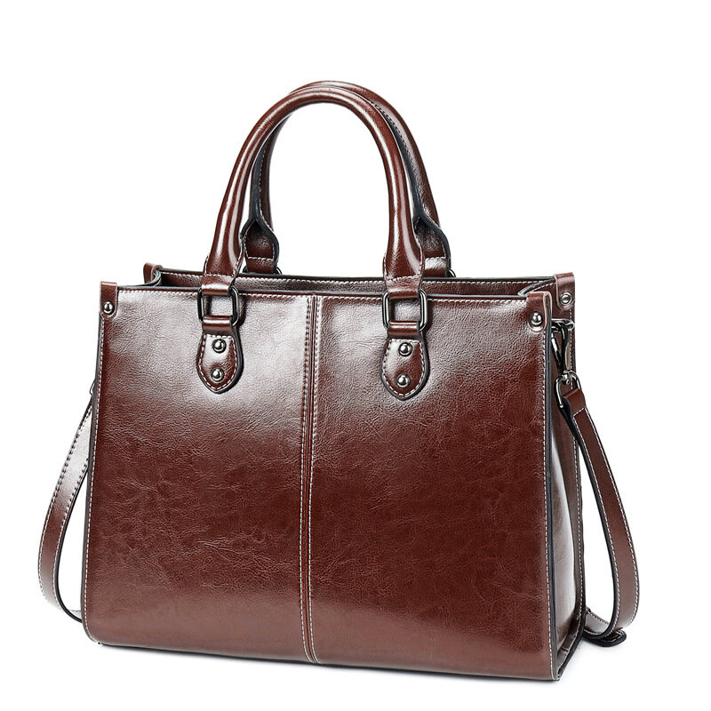 Women's Handbag Brand Luxury Designer Totes Cowhide Leather Female Shoulder Bag High Quality Roomy Crossbody Bag Classical Style