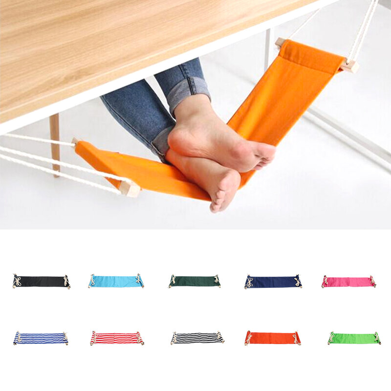 Creative Desk Foot Hammock Feet Rest Mini Swing Footrest Chair Home Office Leisure Portable Relax Care Tool for Airplane Indoorl