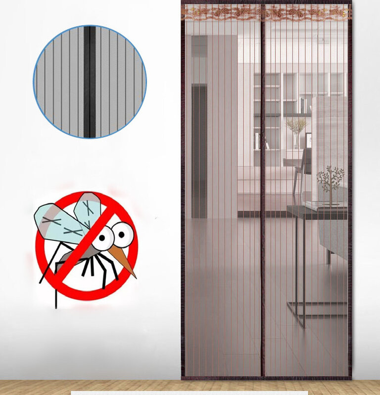 Nowy magnetyczny moskitiera do drzwi kurtyna anty-moskitiera ekran przeciw muchom moskitiera siatka ochronna magnes sprężyna do drzwi balkonowe