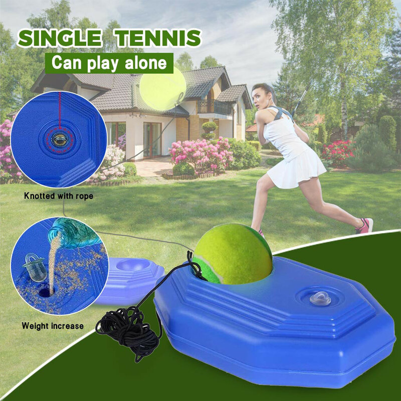 Entraîneur de pratique de Tennis | Outil d'entraînement de Tennis avec corde élastique, dispositif d'entraînement de rebond de balle, exercice de Tennis