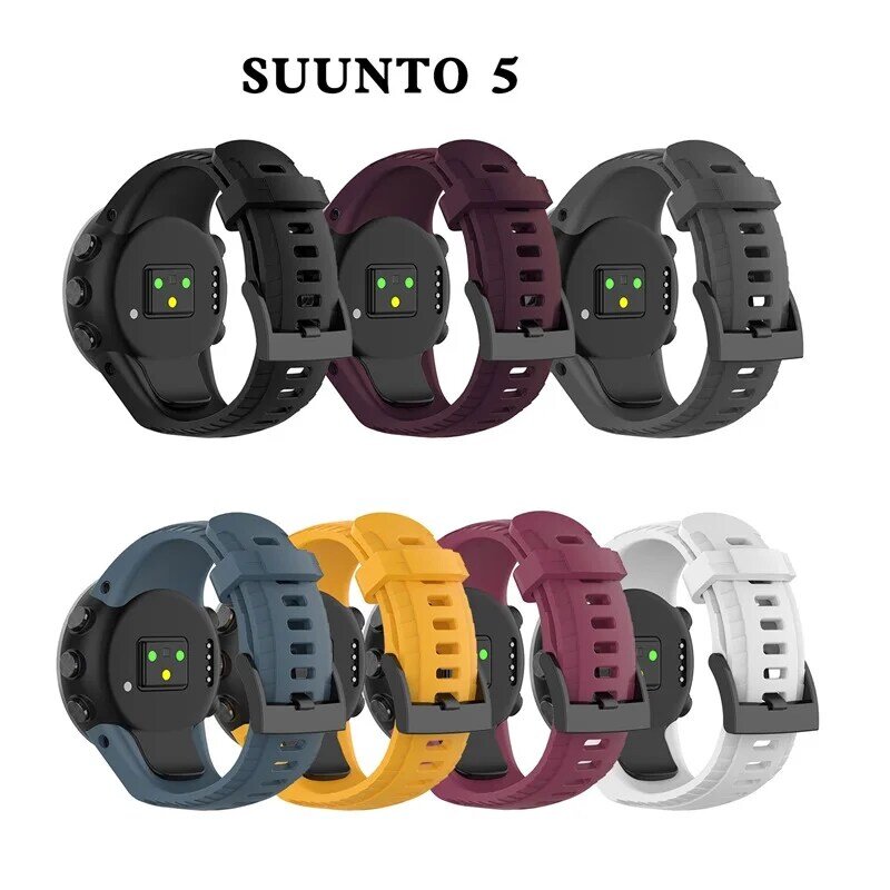 팔찌 야외 스포츠 Suunto 5 watchBand 스마트 시계 교체 실리콘 스트랩 팔찌 액세서리 실리콘 시계 스트랩