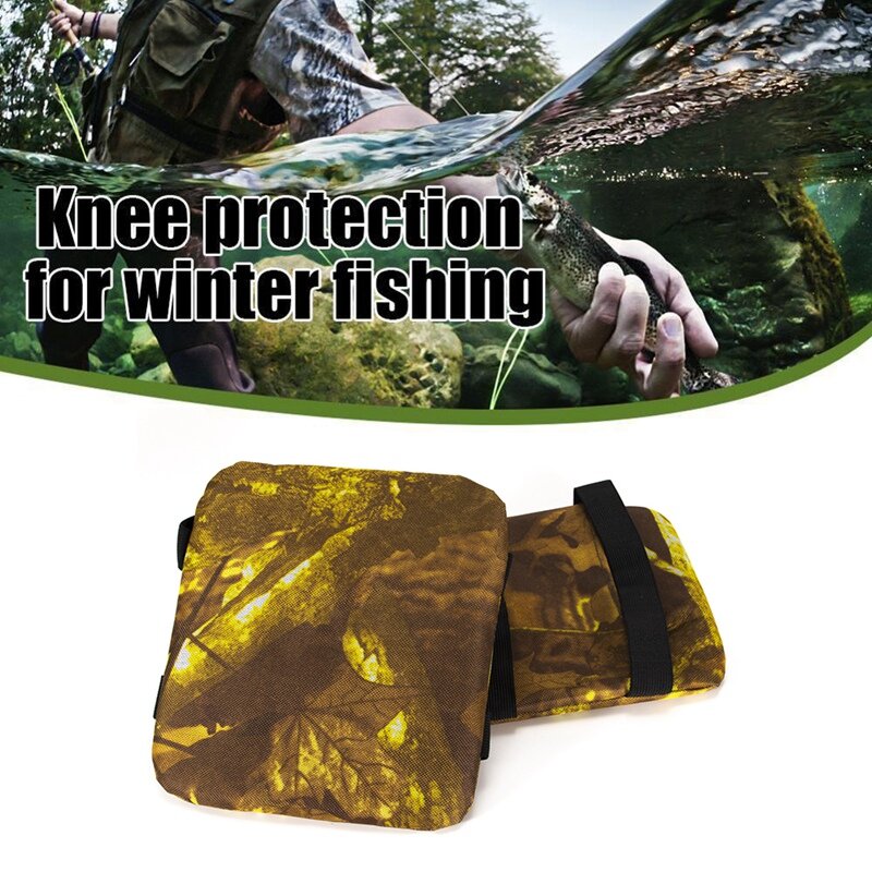 Rodilleras térmicas para pesca en hielo, calentadores de articulaciones, almohadillas flexibles para el invierno, Protector de rodillas gruesas y suaves para exteriores