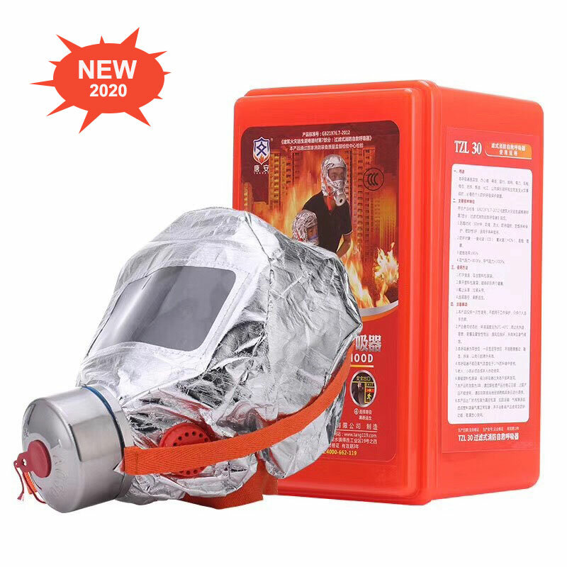 Nowa maska do ewakuacji przeciwpożarowej maska bezpieczeństwa 30 minut ochronna ochrona przeciwpożarowa Respirator pył węglowa maska do ochrony dróg oddechowych praca w domu
