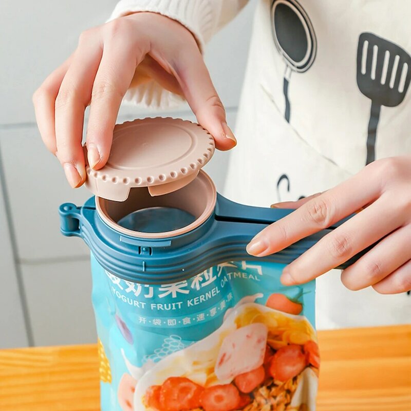 Clipe de vedação para comida, instrumento de cozinha organizador multifuncional de plástico para manter alimentos e manter frescos
