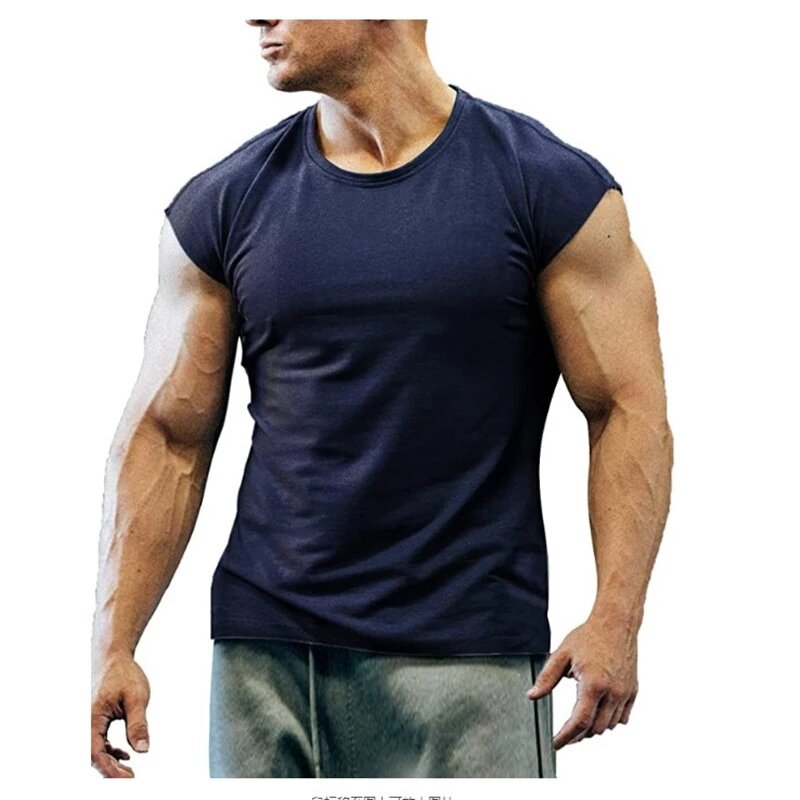 2021 Mannen Tank Top, V-hals Korte Mouw T-shirt, Mode Fitness T-shirt, Nieuwe Collectie