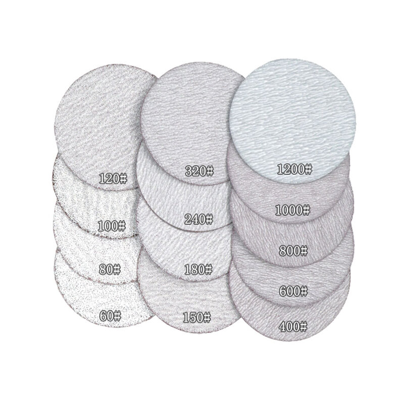 4 zoll 5 Zoll 6 Zoll 7 Zoll Trocken Schleifen Disc Pads 60-1200 Grit Haken Schleife Schleifpapier Beflockung auto Metall Holz Polnischen Schleif Werkzeuge