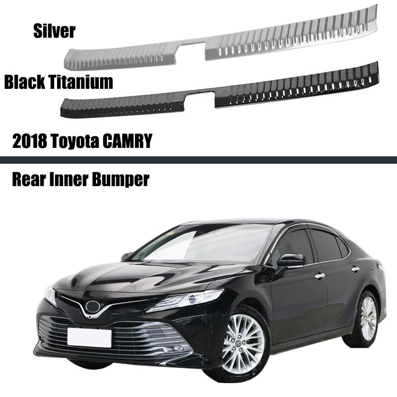For Toyota CAMRY 2018 2019 2020 2021 Car Styling Stainless Steel Car Rear Trunk Boot Inner Rear Bumper Protector Trim