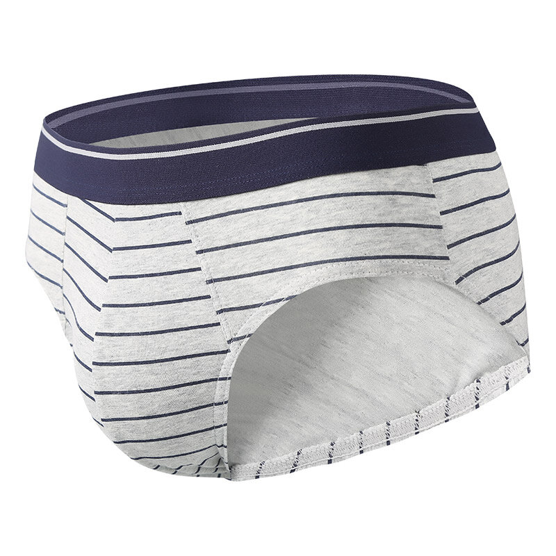 4 pcs/lot Male Stripe Cotton Briefs Stereoscopic Tailoring Panties Men Comfortable Breathable Brand Underwere