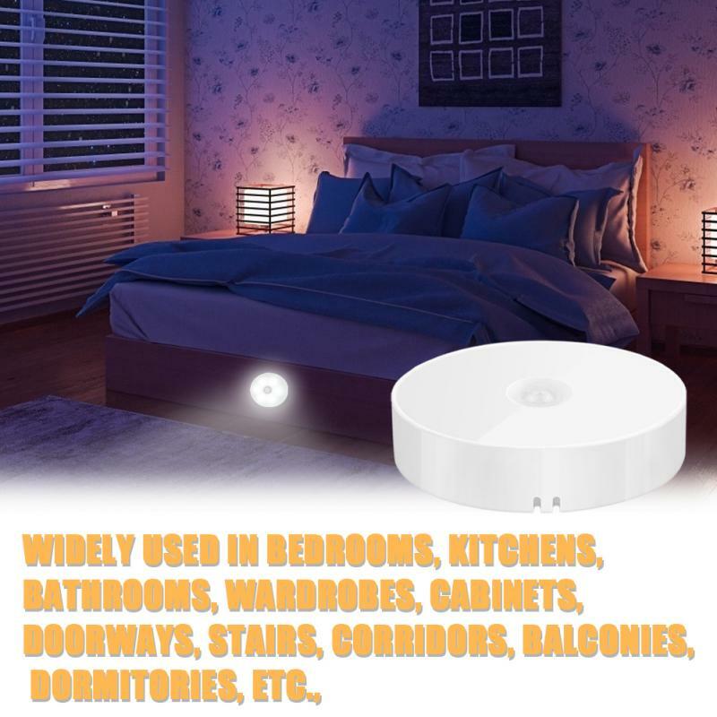 Luz LED nocturna con Sensor de movimiento, luz inalámbrica recargable por USB, cómoda y suave, para armario, pared, pasillo y escalera