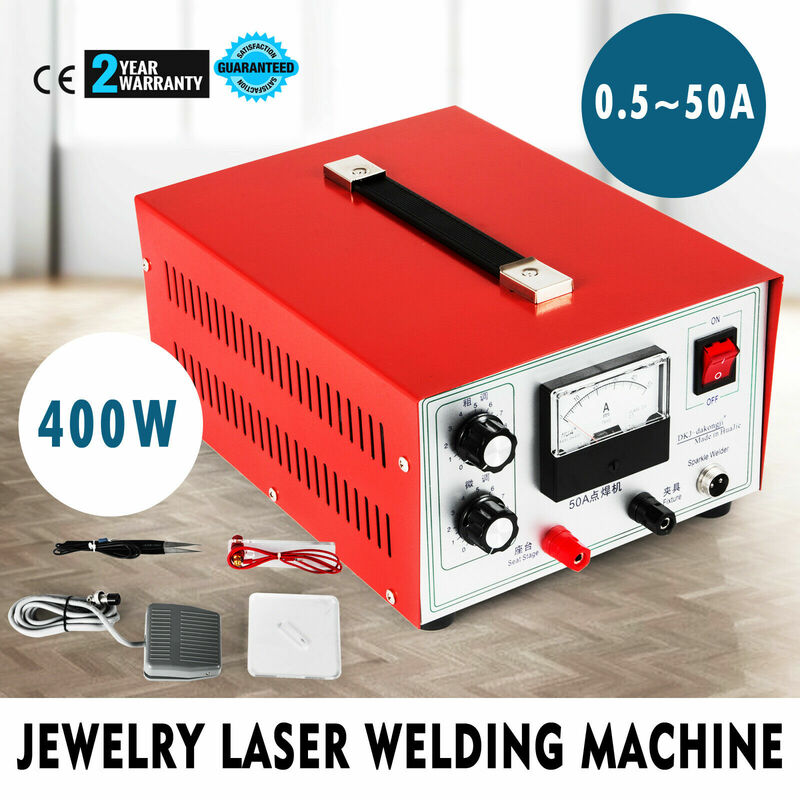 Mini máquina de solda a laser, joias, soldador de ponto 50a 400w, brilho de pulso elétrico